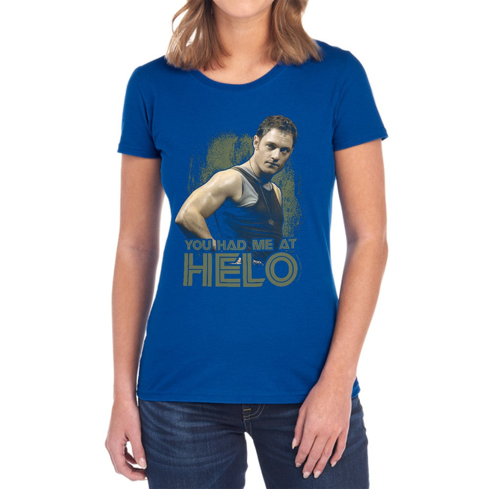 BSG Had Me At Helo Licensed Women's T-Shirt Regular Fit SM-2X