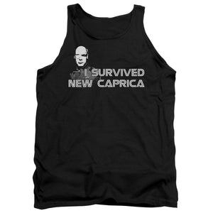AN OFFCIALLY LICENSED BSG I SURVIVED NEW CAPRICA ADULT UNISEX TANK TOP BLACK