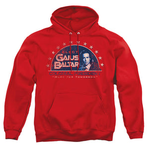 AN OFFCIALLY LICENSED BSG ELECT GAIUS ADULT UNISEX PULLOVER HOODIE RED
