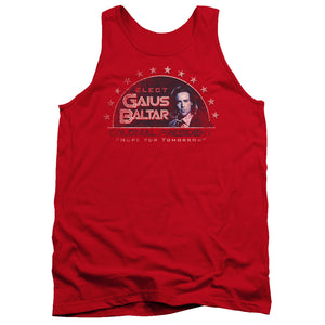 AN OFFCIALLY LICENSED BSG ELECT GAIUS ADULT UNISEX TANK TOP RED