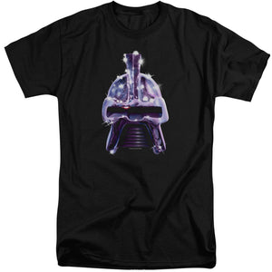AN OFFCIALLY LICENSED BSG RETRO CYLON HEAD MEN'S TALL FIT T-SHIRT BLACK