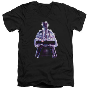AN OFFCIALLY LICENSED BSG RETRO CYLON HEAD MEN'S V-NECK T-SHIRT BLACK