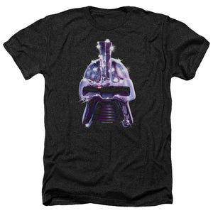 AN OFFCIALLY LICENSED BSG RETRO CYLON HEAD MEN'S HEATHER T-SHIRT CHARCOAL