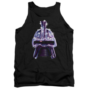 AN OFFCIALLY LICENSED BSG RETRO CYLON HEAD ADULT UNISEX TANK TOP BLACK