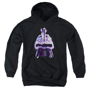 AN OFFCIALLY LICENSED BSG RETRO CYLON HEAD YOUTH HOODIE BLACK