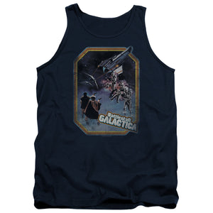 AN OFFCIALLY LICENSED BSG POSTER IRON ON ADULT UNISEX TANK TOP NAVY
