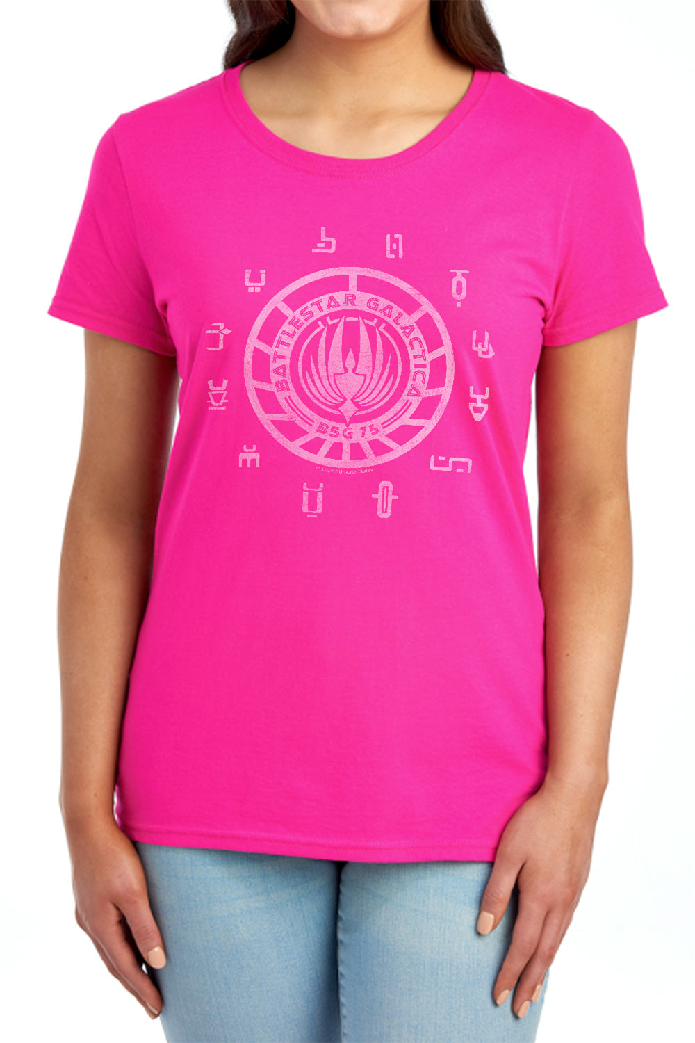 AN OFFCIALLY LICENSED BSG COLONIES WOMEN'S REGULAR FIT T-SHIRT RED
