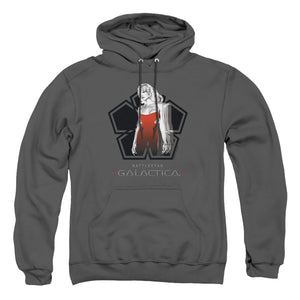 AN OFFCIALLY LICENSED BSG CYLON TECH ADULT UNISEX PULLOVER HOODIE CHARCOAL