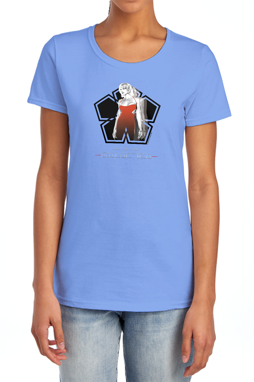 AN OFFCIALLY LICENSED BSG CYLON TECH WOMEN'S REGULAR FIT T-SHIRT CHARCOAL