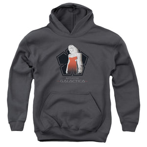 AN OFFCIALLY LICENSED BSG CYLON TECH YOUTH HOODIE CHARCOAL