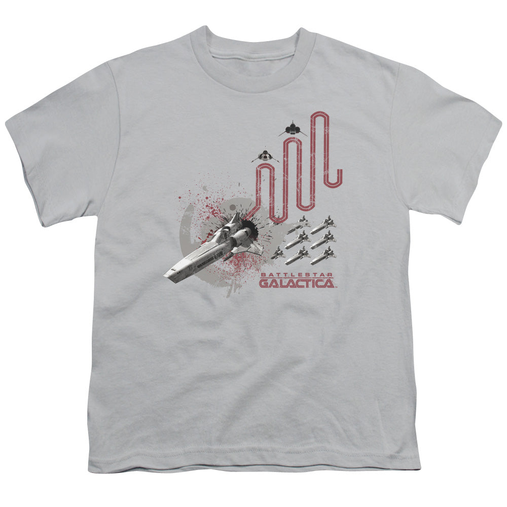 BSG Red Squadron Splatter Licensed Kid's T-Shirt (Ages 4-7) XL