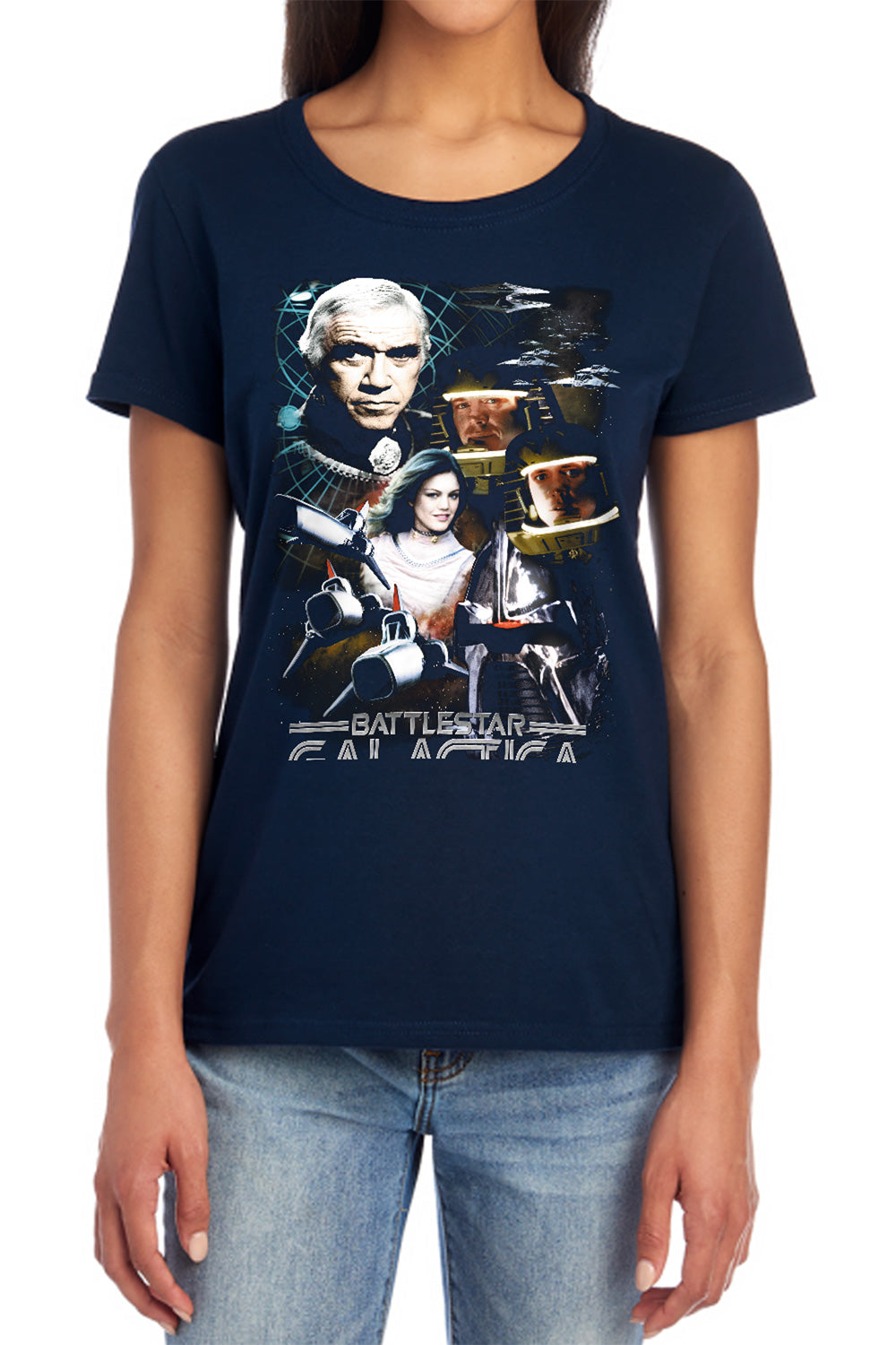 AN OFFCIALLY LICENSED BSG 35TH ANNIVERSARY COLLAGE WOMEN'S REGULAR FIT T-SHIRT BLACK