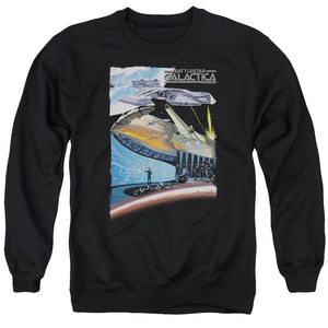 AN OFFCIALLY LICENSED BSG CONCEPT ART ADULT UNISEX CREWNECK SWEATSHIRT BLACK