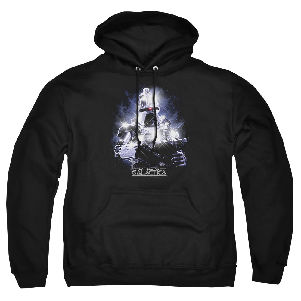 AN OFFCIALLY LICENSED BSG 35TH ANNIVERSARY CYLON ADULT UNISEX PULLOVER HOODIE BLACK