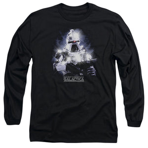AN OFFCIALLY LICENSED BSG 35TH ANNIVERSARY CYLON MEN'S LONG SLEEVE T-SHIRT BLACK