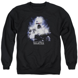 AN OFFCIALLY LICENSED BSG 35TH ANNIVERSARY CYLON ADULT UNISEX CREWNECK SWEATSHIRT BLACK