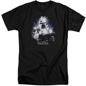 AN OFFCIALLY LICENSED BSG 35TH ANNIVERSARY CYLON MEN'S TALL FIT T-SHIRT BLACK