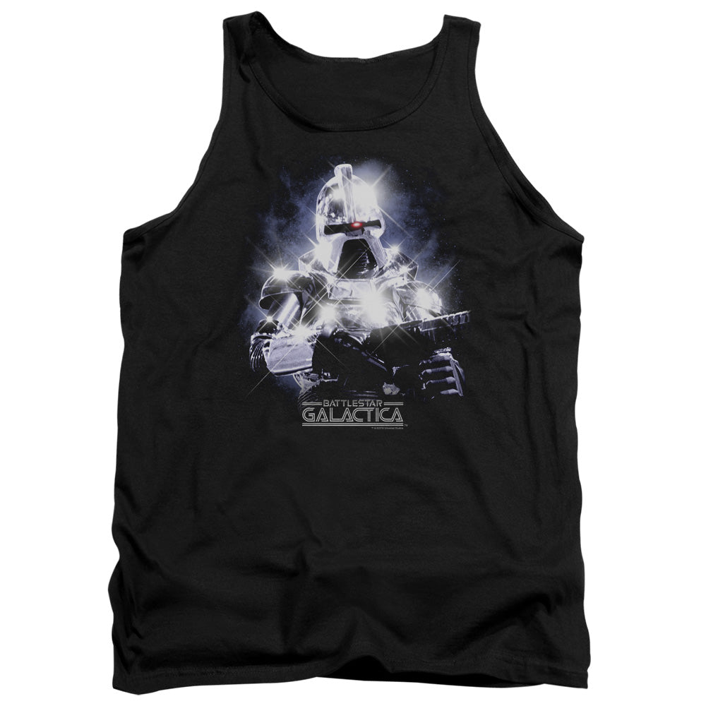 AN OFFCIALLY LICENSED BSG 35TH ANNIVERSARY CYLON ADULT UNISEX TANK TOP BLACK