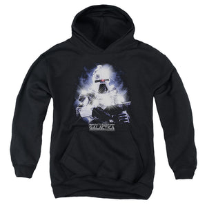 AN OFFCIALLY LICENSED BSG 35TH ANNIVERSARY CYLON YOUTH HOODIE BLACK