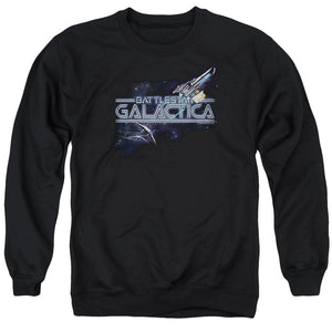 AN OFFCIALLY LICENSED BSG CYLON PERSUIT ADULT UNISEX CREWNECK SWEATSHIRT BLACK