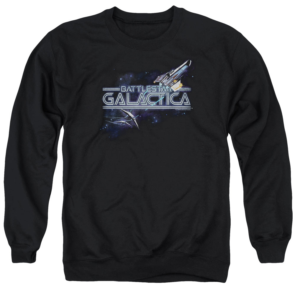 AN OFFCIALLY LICENSED BSG CYLON PERSUIT ADULT UNISEX CREWNECK SWEATSHIRT BLACK