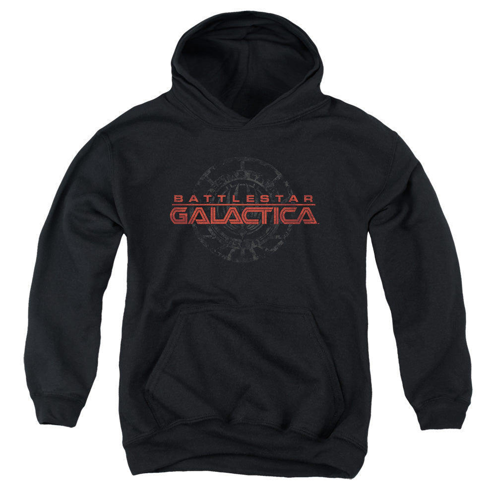 AN OFFCIALLY LICENSED BSG BATTERED LOGO YOUTH HOODIE BLACK
