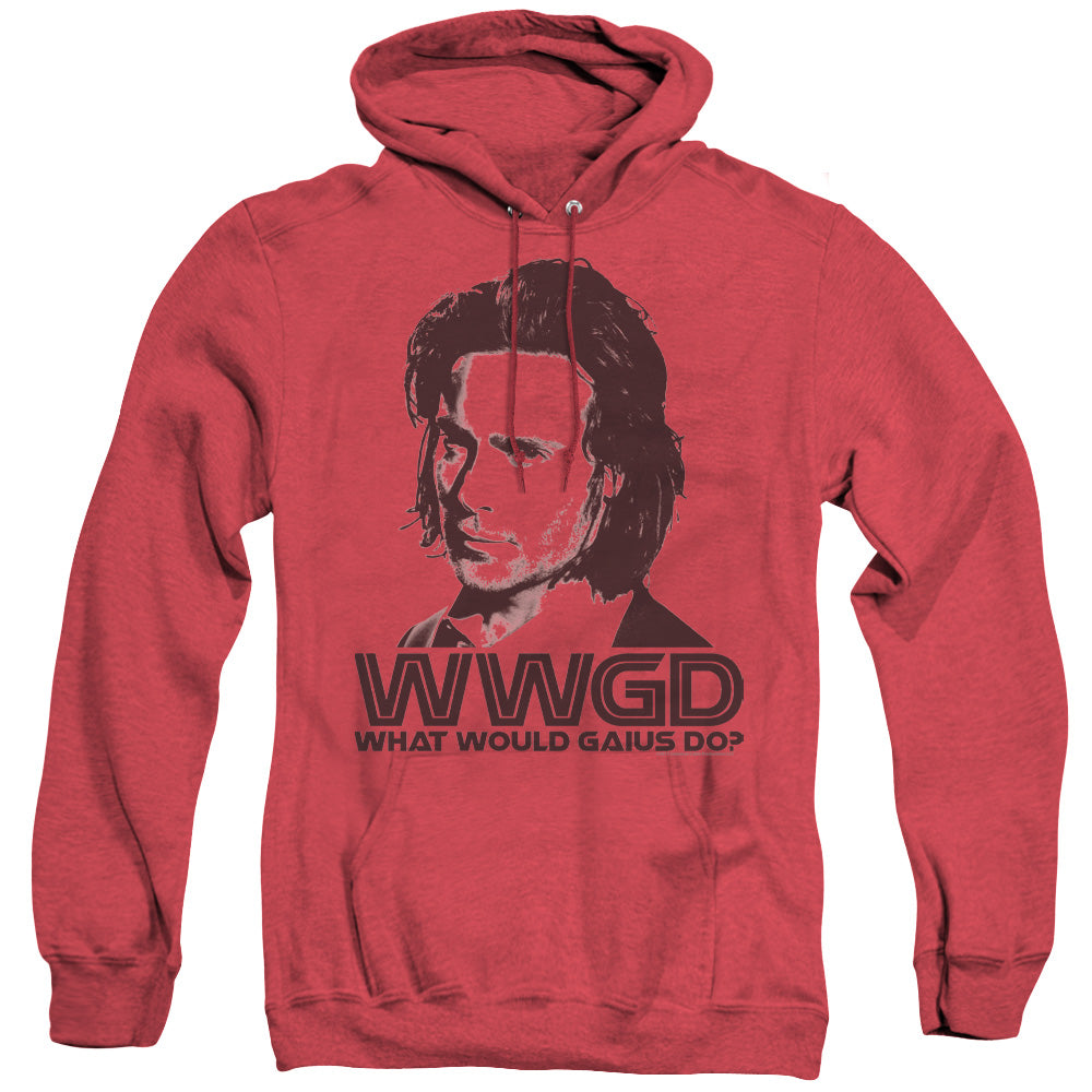 AN OFFCIALLY LICENSED BSG WWGD ADULT UNISEX HEATHER PULLOVER HOODIE RED