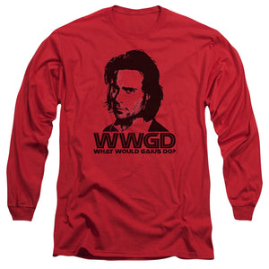 AN OFFCIALLY LICENSED BSG WWGD MEN'S LONG SLEEVE T-SHIRT RED
