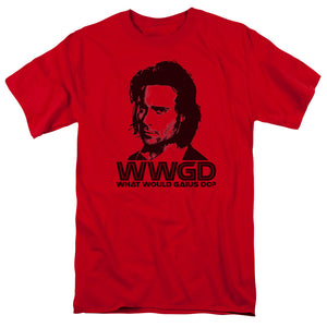 AN OFFCIALLY LICENSED BSG WWGD MEN'S REGULAR FIT T-SHIRT RED