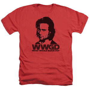 AN OFFCIALLY LICENSED BSG WWGD MEN'S HEATHER T-SHIRT RED