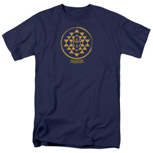 AN OFFCIALLY LICENSED BSG GOLD SQUADRON PATCH MEN'S REGULAR FIT T-SHIRT NAVY