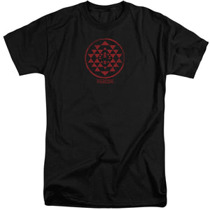 AN OFFCIALLY LICENSED BSG RED SQUADRON PATCH MEN'S TALL FIT T-SHIRT BLACK