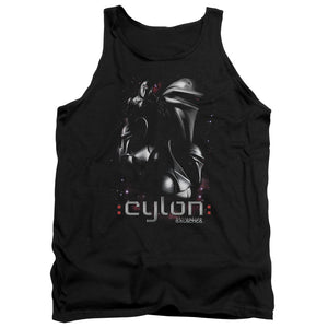 AN OFFCIALLY LICENSED BATTLESTAR GALACTICA CENTURIONS ADULT UNISEX TANK TOP BLACK