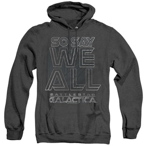 AN OFFCIALLY LICENSED BSG TOGETHER NOW ADULT UNISEX HEATHER PULLOVER HOODIE BLACK
