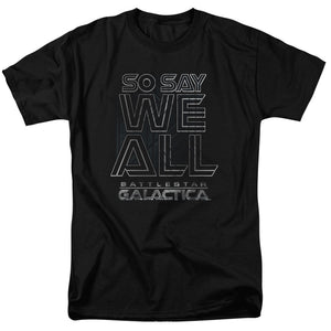 AN OFFCIALLY LICENSED BSG TOGETHER NOW MEN'S REGULAR FIT T-SHIRT BLACK