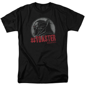 AN OFFCIALLY LICENSED BSG #TOASTER MEN'S REGULAR FIT T-SHIRT BLACK