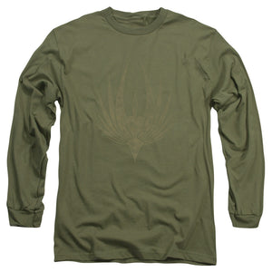 AN OFFCIALLY LICENSED BSG PHOENIX MEN'S LONG SLEEVE T-SHIRT MILITARY GREEN