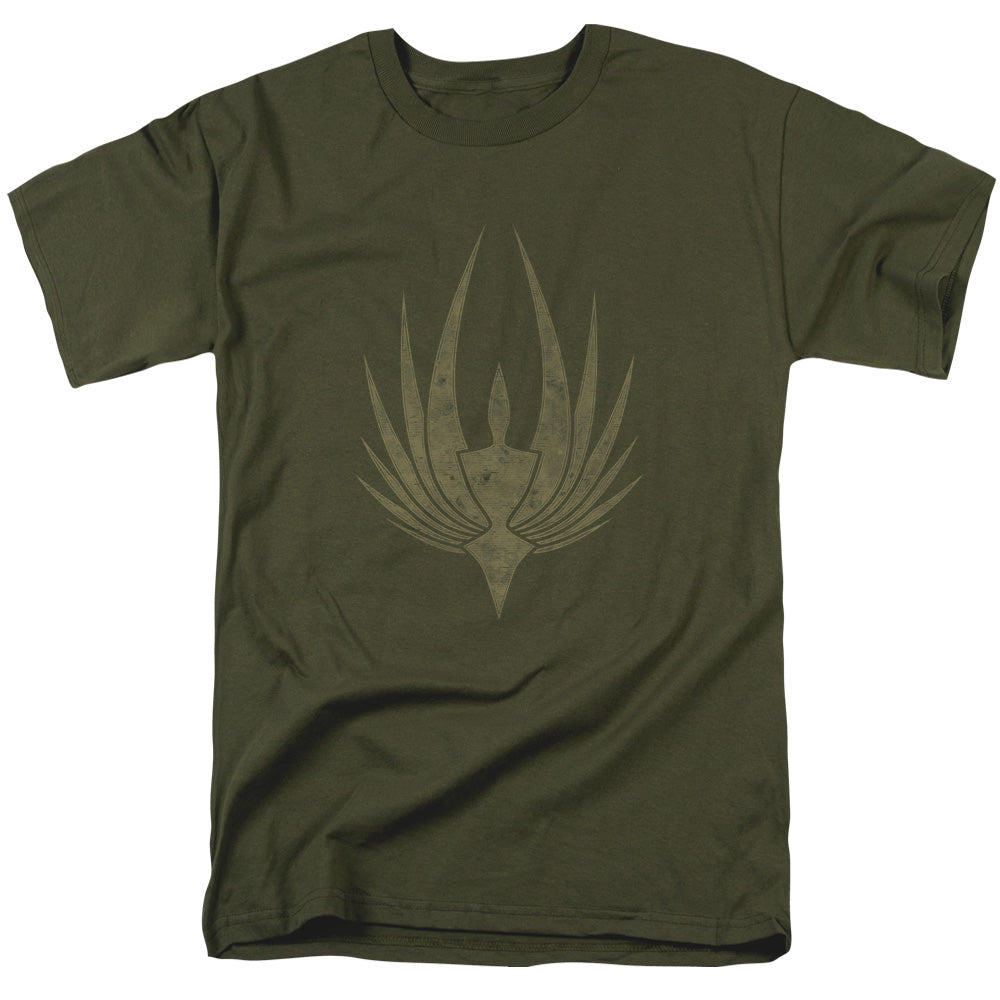 AN OFFCIALLY LICENSED BSG PHOENIX MEN'S REGULAR FIT T-SHIRT MILITARY GREEN