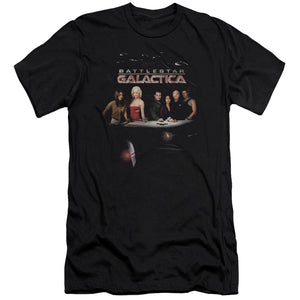 AN OFFCIALLY LICENSED BSG DESTINY MEN'S PREMIUM SLIM FIT T-SHIRT BLACK