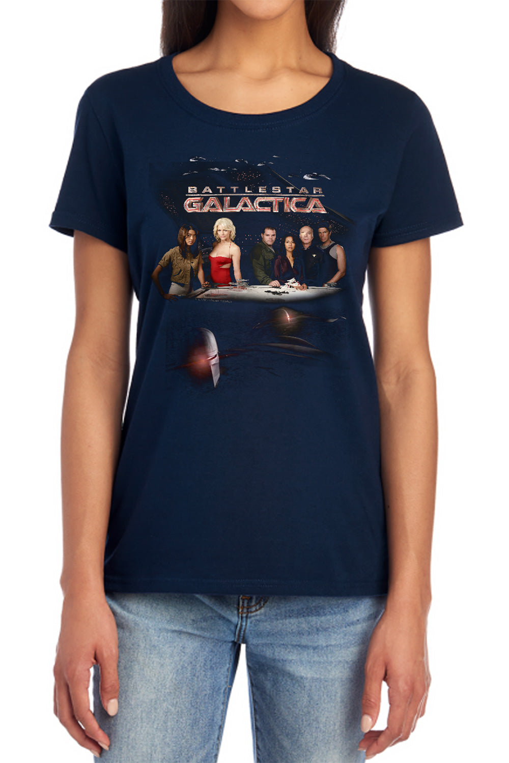 AN OFFCIALLY LICENSED BSG DESTINY WOMEN'S REGULAR FIT T-SHIRT BLACK