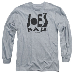 AN OFFCIALLY LICENSED BSG JOES BAR LOGO MEN'S LONG SLEEVE T-SHIRT ATHLETIC HEATHER