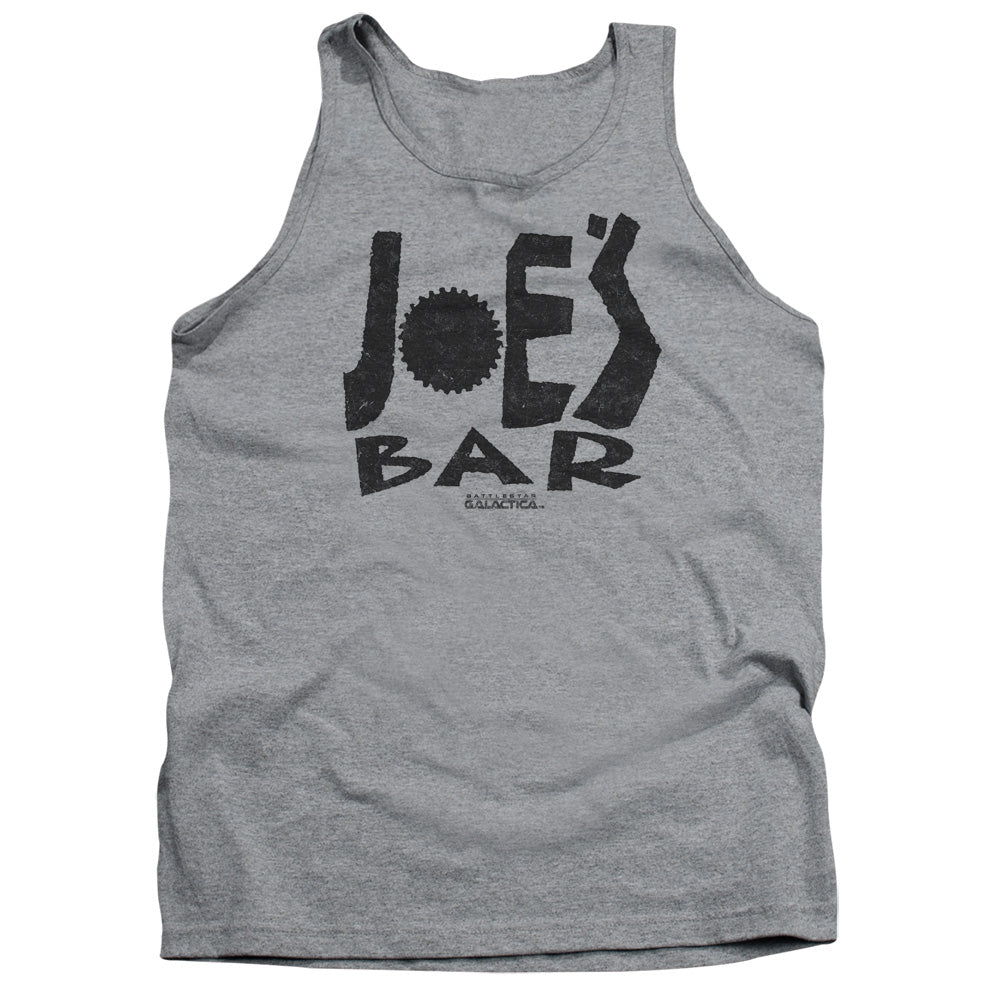 AN OFFCIALLY LICENSED BSG JOES BAR LOGO ADULT UNISEX TANK TOP ATHLETIC HEATHER