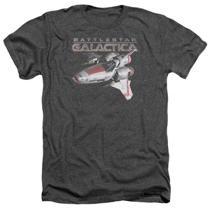 AN OFFCIALLY LICENSED BSG MARK II VIPER MEN'S HEATHER T-SHIRT CHARCOAL