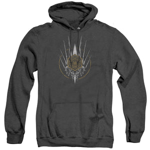 AN OFFCIALLY LICENSED BSG CREST OF SHIPS ADULT UNISEX HEATHER PULLOVER HOODIE BLACK