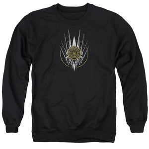 AN OFFCIALLY LICENSED BSG CREST OF SHIPS ADULT UNISEX CREWNECK SWEATSHIRT BLACK