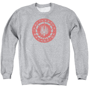 AN OFFCIALLY LICENSED BSG ERODED LOGO ADULT UNISEX CREWNECK SWEATSHIRT ATHLETIC HEATHER