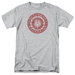 AN OFFCIALLY LICENSED BSG ERODED LOGO MEN'S REGULAR FIT T-SHIRT ATHLETIC HEATHER