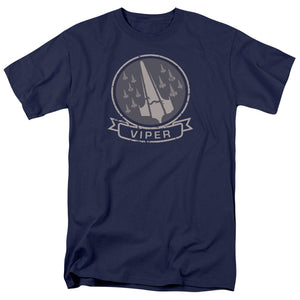 AN OFFCIALLY LICENSED BSG VIPER SQUAD MEN'S REGULAR FIT T-SHIRT NAVY