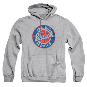 AN OFFCIALLY LICENSED BUICK AUTHORIZED SERVICE ADULT UNISEX PULLOVER HOODIE ATHLETIC HEATHER