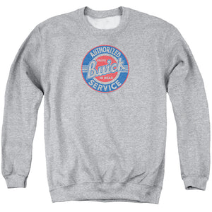 AN OFFCIALLY LICENSED BUICK AUTHORIZED SERVICE ADULT UNISEX CREWNECK SWEATSHIRT ATHLETIC HEATHER